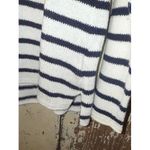Lilly Pulitzer Intarsia True Navy Blue and White Striped Sweater, size Medium Photo 3