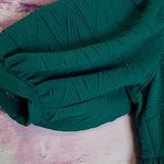 Free People  VIOLET MINI DRESS PUFF SLEEVES TIE BACK EMERALD GREEN SMALL Photo 3