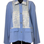 Vintage Saint Germain Shirt Jacket Top‎ Womens Size XL Lightweight Western USA Blue Photo 0