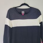 Vince Camuto  Pink, Black, and Gray Striped Sweater Dress Photo 1