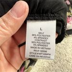 NWT 3rd + Malt Sheer Mesh Floral Top Longsleeve Ruched Side Dark Romantic Size L Black Size L Photo 7