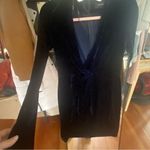 MINKPINK Gorgeous Deep Blue VELVET Dress w/ front tie 💙 NWOT Photo 2