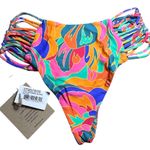 Stone Fox Swim NWT Simone Bikini Bottom XS Stained Glass Swim Vacation Photo 4