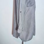 Philosophy  Distressed Gray Chambray Shirt Dress Size XL Gray Mini Shirt Dress Photo 5