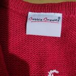 Vintage Bobbie Brooks Embroidered Christmas Scotty Dog Sweater Vest Red Size M Photo 1