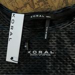 Koral NWT Womens Terrain Black Shiny Netz Boxy Crop Top Activewear Gym sz S Photo 59