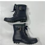 Tommy Hilfiger  navy lace up‎ rain boots lined size US Size 6M Photo 3