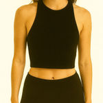  Intimately Free People Size Medium/Large Black Bra Top Crop Top. Photo 0