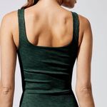Carbon38 Dark Leaf Leopard Ribbed Tank in Green Photo 1