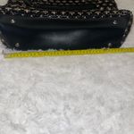 Snakeskin print black woven tote bag purse EUC Photo 5