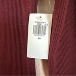 Old Navy Maroon Snug Long-Sleeve Scoop Neck Ribbed T-Shirt Photo 6