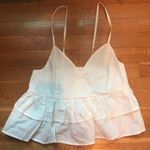 SheIn White Ruffle Tank  Photo 0