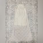 Roxy  Crochet Beachy Halter Maxi Slit Dress Boho Bridal Bachelorette Size M Photo 4