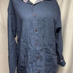 Blue stone rose button up shirt Size 4 Photo 0