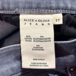 Alice + Olivia You Look Good Women's 27 Zip Front Skinny Jeans Easy Breezy Gray Photo 3