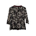 Christopher & Banks WOMEN'S BLACK STRETCH KNIT JACKET - ZEBRA GIRAFFE PRINT L Photo 1