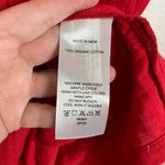 Quince  Red Wild Cherry Organic Cotton Gauze Sleeveless Swing Dress Sz.M Photo 13