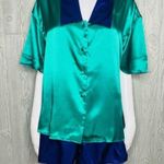 Victoria's Secret Nwt  Vintage intimate silky short sleeve shirt pajama set pajam Photo 5