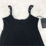 Chaser Black Ribbed Babydoll Maxi Dress Sleeveless Empire Waist Size Small New Photo 2