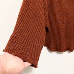 Free People  Beach Turtleneck Sweater OB1207478 Brown Rust Open Back Size Small Photo 4