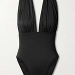 Norma Kamali halter neck Low Back swimsuit, Black, Large, BRAND NEW, $160 Photo 3