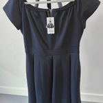 LALAGEN Women's Plus Size Vintage 1950s Party Cocktail Wedding Swing Midi Dress Black Photo 0