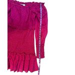 Alexis Pink Off-Shoulder Bishop Sleeve Mini Dress sz Med Photo 3