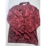 Victoria's Secret Vintage Victoria’s Secret Gold Label Sleep Top Night Shirt 80’s Red Sz Medium Photo 2