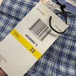 Calvin Klein Plaid Pants Blue White Size 26 NWT Photo 10