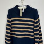 J.Crew Chunky Crewneck Sweater Supersoft Yarn Cropped Oversized Navy XS NWT Photo 4
