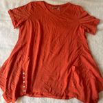 LOGO By Lori Goldstein LOGO Lori Goldstein Cotton Modal Knit Top w/ Button Detail A290508 Orange Size L Photo 0