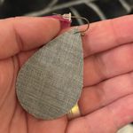 Faux Leather Teardrop Black Chunky Glitter Halloween Spooky Earrings Photo 1