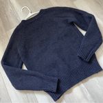 Olive Wool Sweater crewneck womens Navy Blue (small medium) classic heavy warm Photo 4
