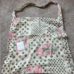 Free People Women’s Pink Dandelion Floral Sheer Boho Thin Tote Bag Purse Photo 0