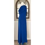 Tadashi Shoji Asymmetrically Pleated Formal Gown, Mystic Blue, Size XL EXCELLENT Photo 5
