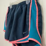 Nike  Dri Fit Running Shorts Navy Blue Athletic Brief Lined Women’s Size M Photo 3
