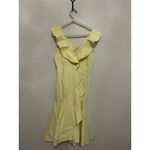 Jonathan Simkhai Dress Yellow Gingham Size 8 Midi Ruffle Picnic Preppy Whimsical Photo 5