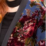 ZARA Floral Velvet Long Kimono Open Cardigan Robe Boho Artisan Sz M Blogger Fav Photo 3