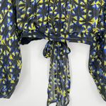 Elan Mockneck Coquette Old Money Pleated Puff Sleeve Backless Crop Top Medium Photo 1