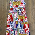 Jams World Vintage Sleeveless Hawaiian Print Patchwork Maxi Dress Size Medium Photo 2
