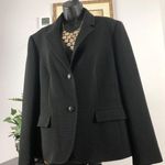 Nine West Women’s 16 Jacket Open Front Long Sleeve Lapel Collar Black Lined Photo 1