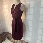 JS Boutique Purple Satin Sleeveless Fully Lined Knee Length Cocktail Dress Sz 6 Photo 3