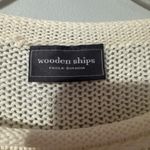 Wooden Ships  Cream Sweater with Pink Text “Salty but Sweet” in size M/L Photo 2
