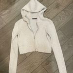 Brandy Melville  Ribbed 2 Way Zip Up Cropped Hoodie Photo 1