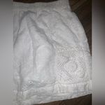 ZARA  crochet shorts white embroidered medium $58 boho spring classic casual Photo 3
