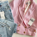 ZARA NWT  Bloggers Fav| PINK Cropped Blazer Photo 3