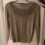 Elie Tahari Beige Cardigan with Decals Photo 0
