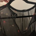 Who What Wear Elegant Black Floral Dress Photo 3