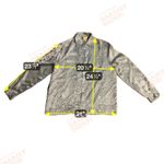 Alain Gerard Women's Snake Skin Blouse, Size 4 Silver Gray Top, Button Front Top Photo 3