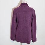 prAna  Purple Fleece Jacket Size Small Heather Plum Funnel Neck Button-Up Jacket Photo 4